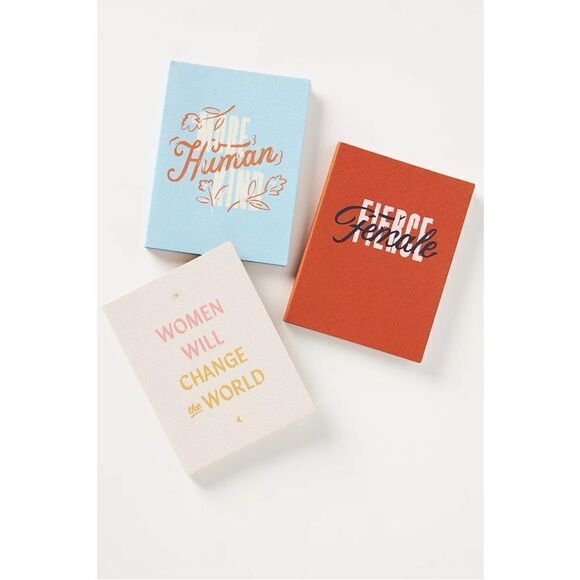 NEW Anthropologie Womens Empowerment Notebook Fierce Female More Human Kind Gift - Picture 1 of 4